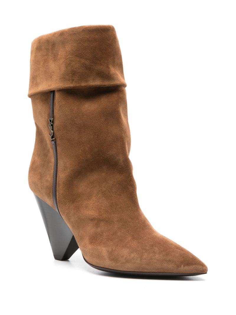 Brown Niki 85 Suede Ankle Boots