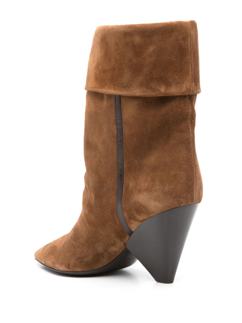 Brown Niki 85 Suede Ankle Boots