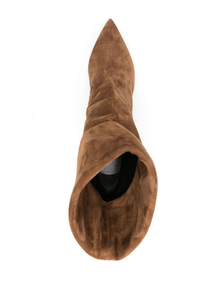 Brown Niki 85 Suede Ankle Boots
