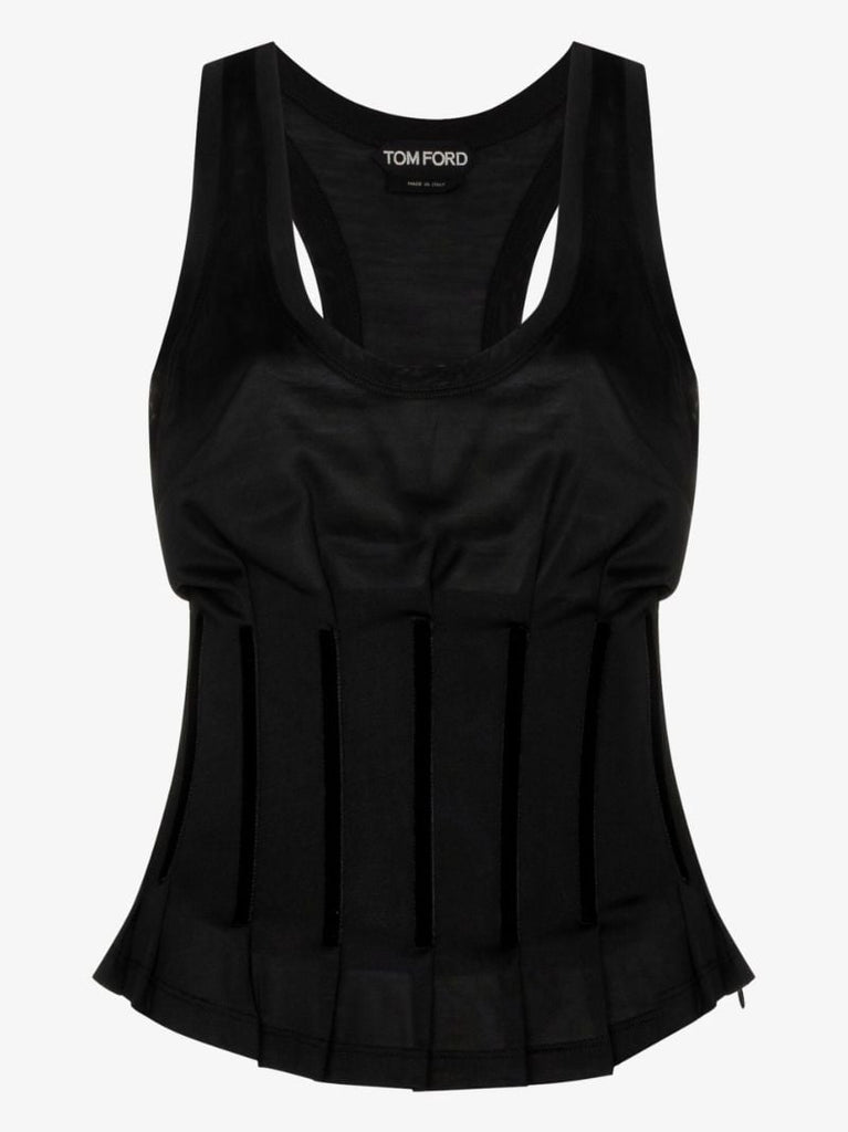 Scoop Neck Corset Tank Top