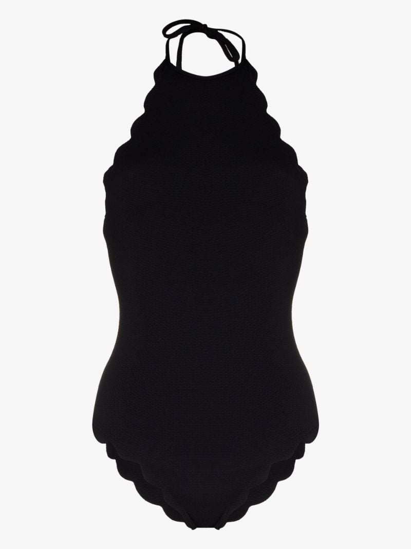 Mott Scalloped Halterneck Swimsuit