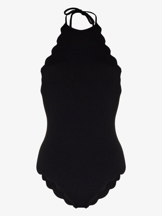 Mott Scalloped Halterneck Swimsuit