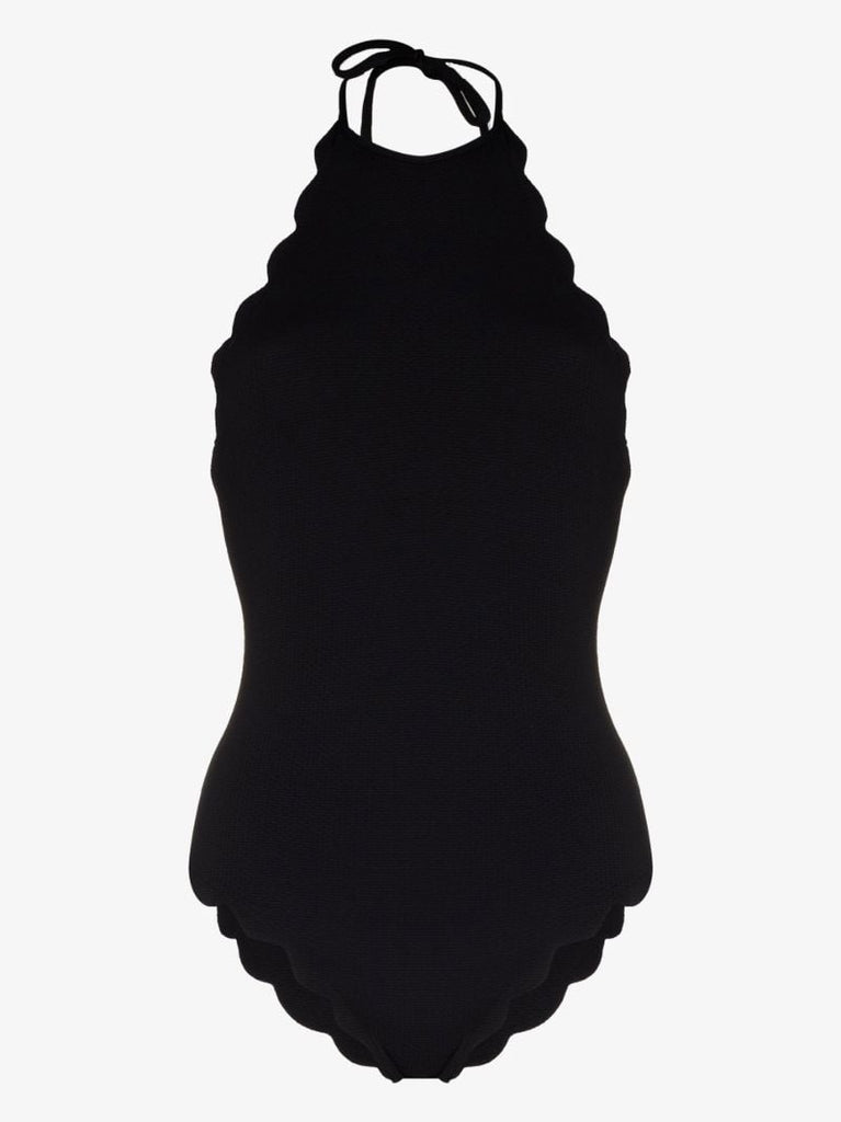 Mott Scalloped Halterneck Swimsuit