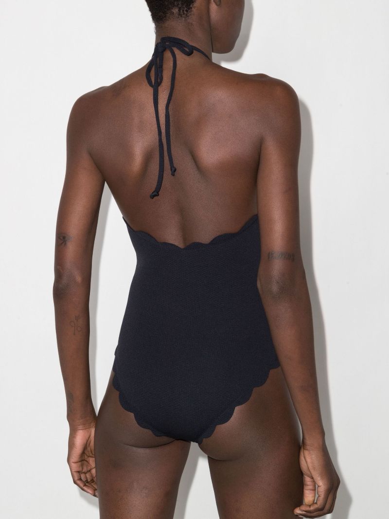 Mott Scalloped Halterneck Swimsuit