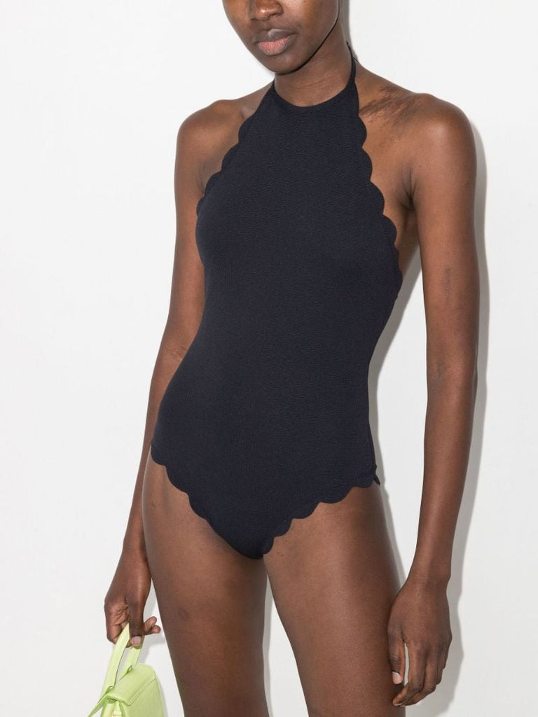Mott Scalloped Halterneck Swimsuit