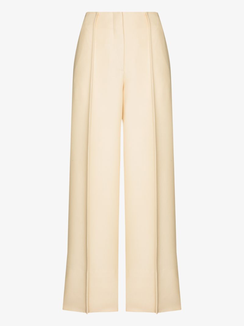 Wide Leg Wool Trousers