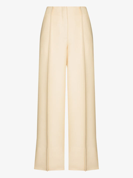 Wide Leg Wool Trousers