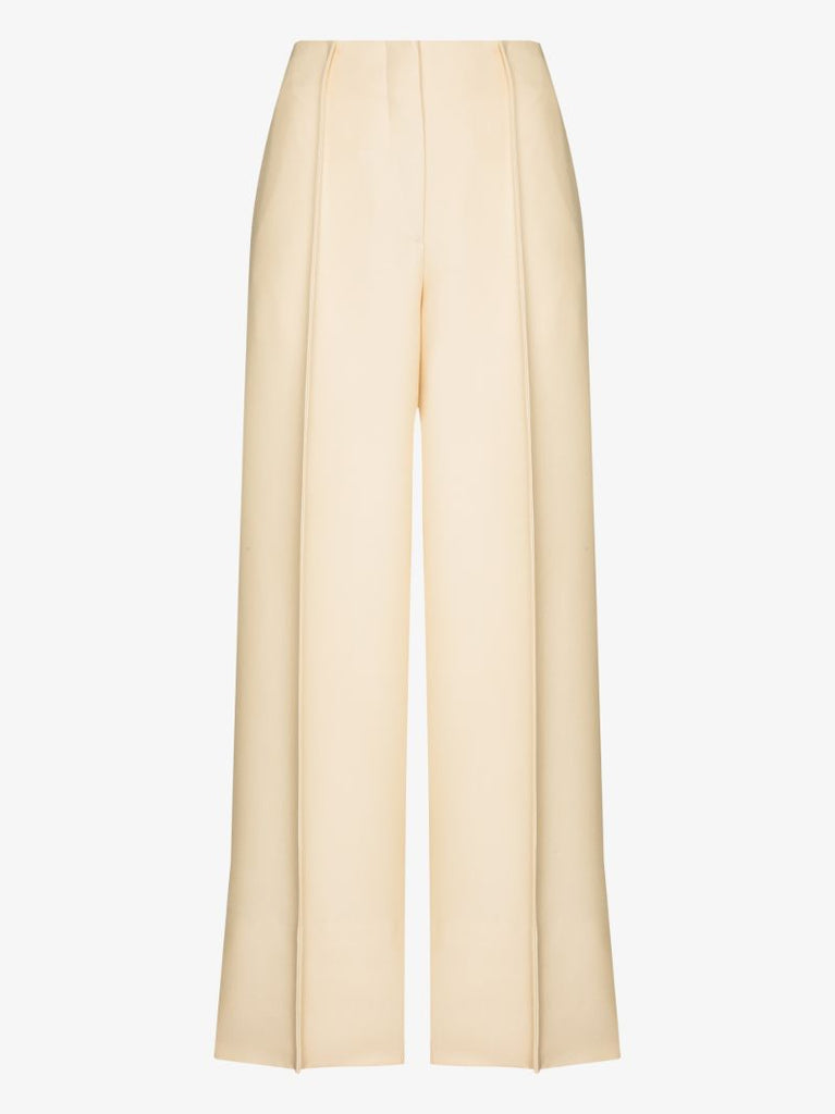 Wide Leg Wool Trousers
