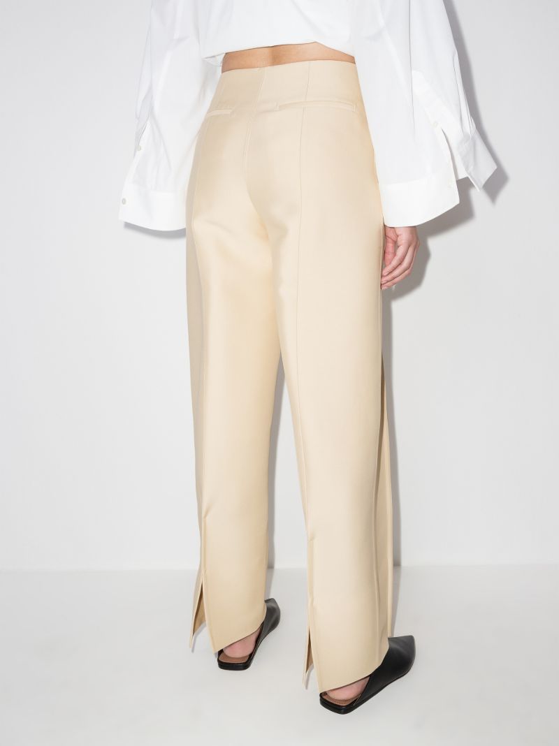 Wide Leg Wool Trousers