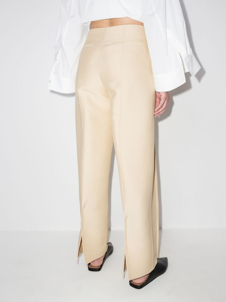 Wide Leg Wool Trousers