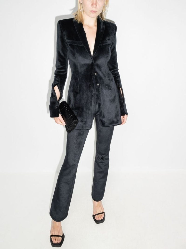 High-waisted Flared Trousers