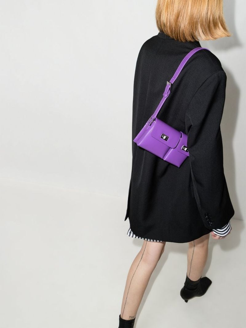 Purple Baby Billy Patent Leather Shoulder Bag