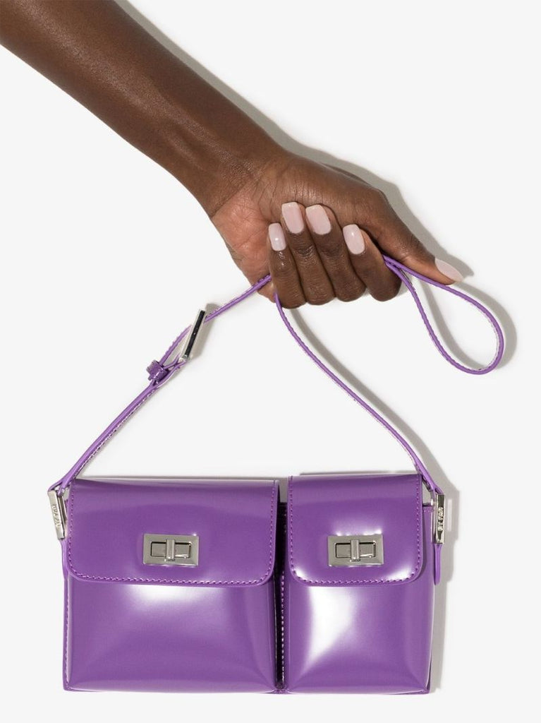 Purple Baby Billy Patent Leather Shoulder Bag