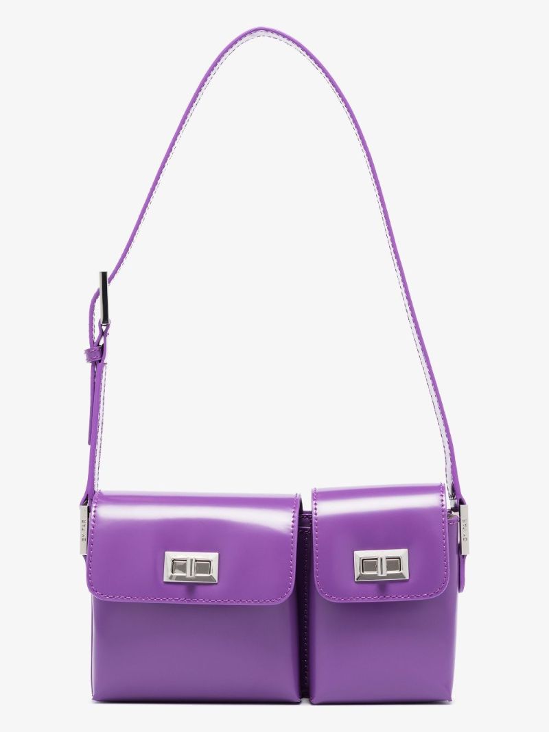 Purple Baby Billy Patent Leather Shoulder Bag