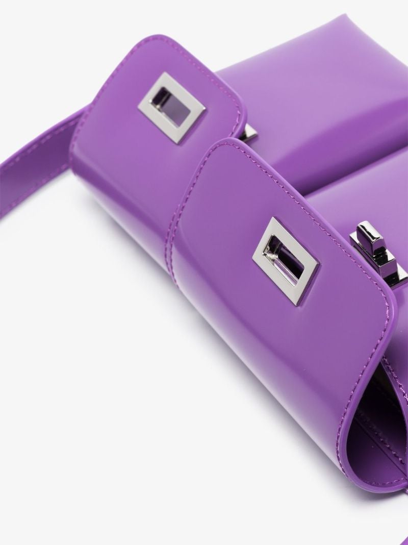 Purple Baby Billy Patent Leather Shoulder Bag