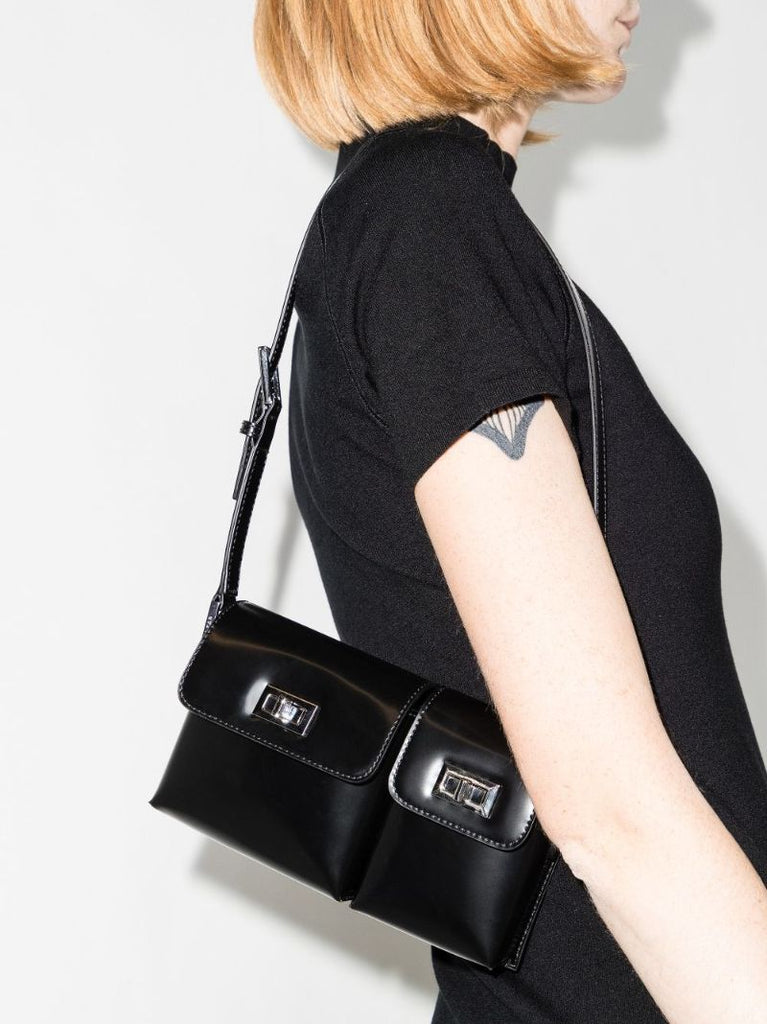 Black Baby Billy Leather Shoulder Bag