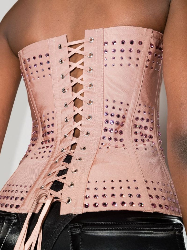 Embellished Silk Corset Top