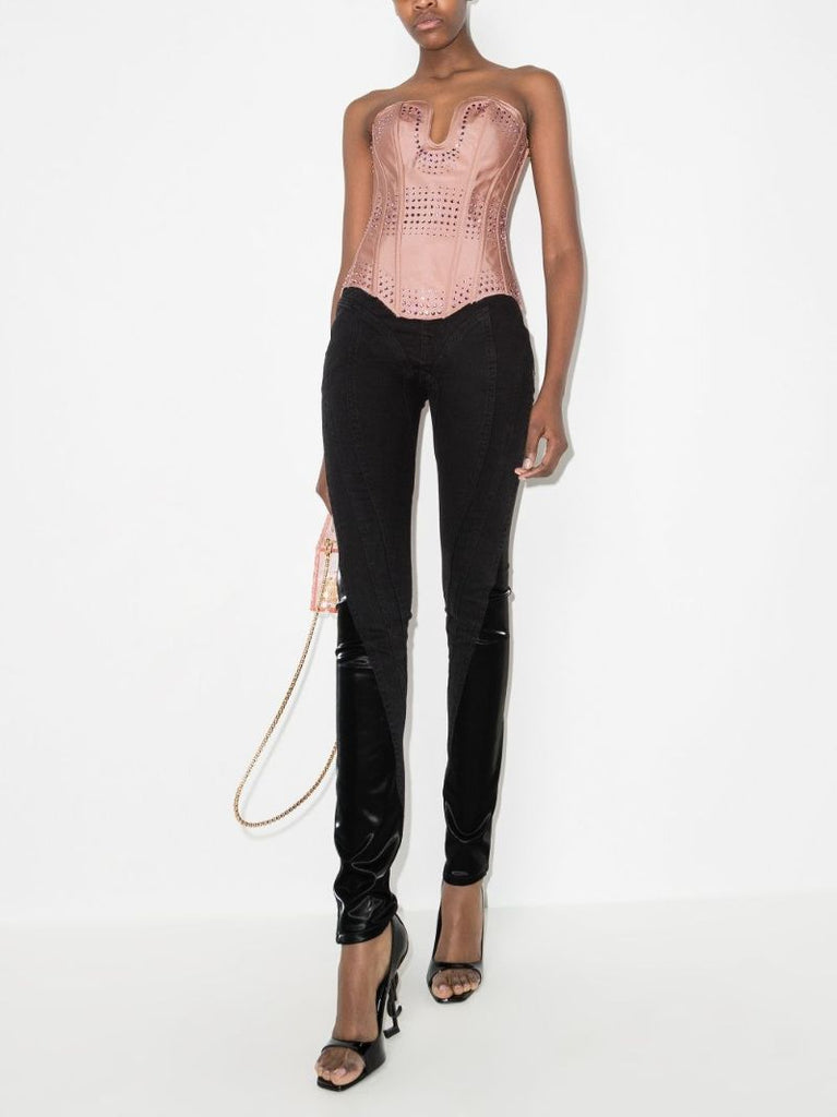 Embellished Silk Corset Top
