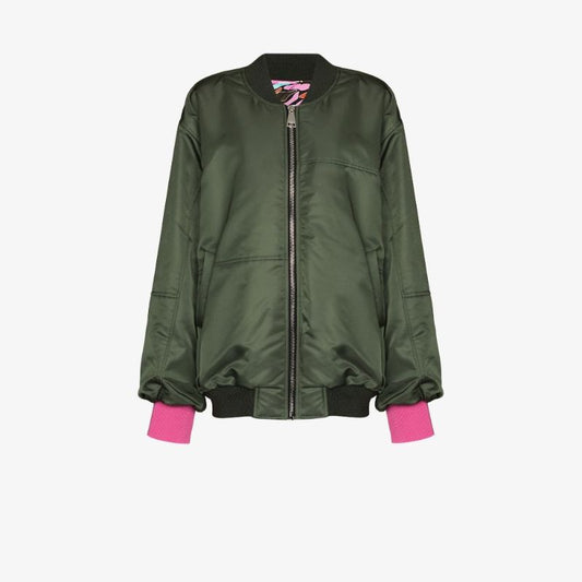 Contrast Cuff Bomber Jacket