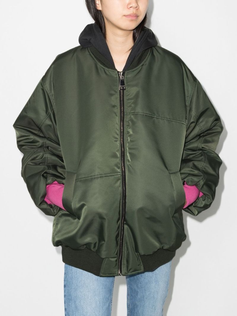 Contrast Cuff Bomber Jacket