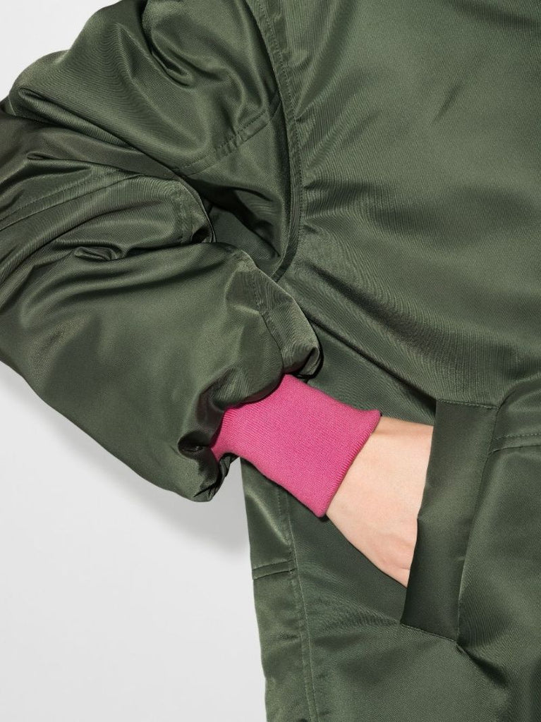 Contrast Cuff Bomber Jacket