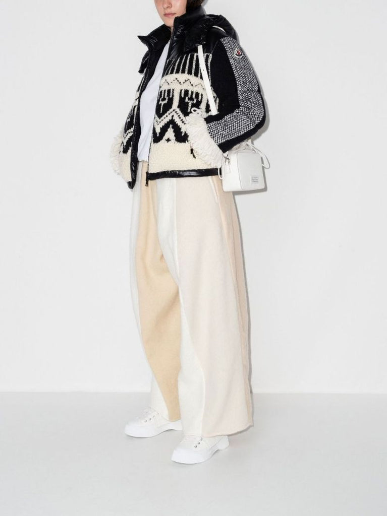 Black Hyoseris Hooded Intarsia Jacket