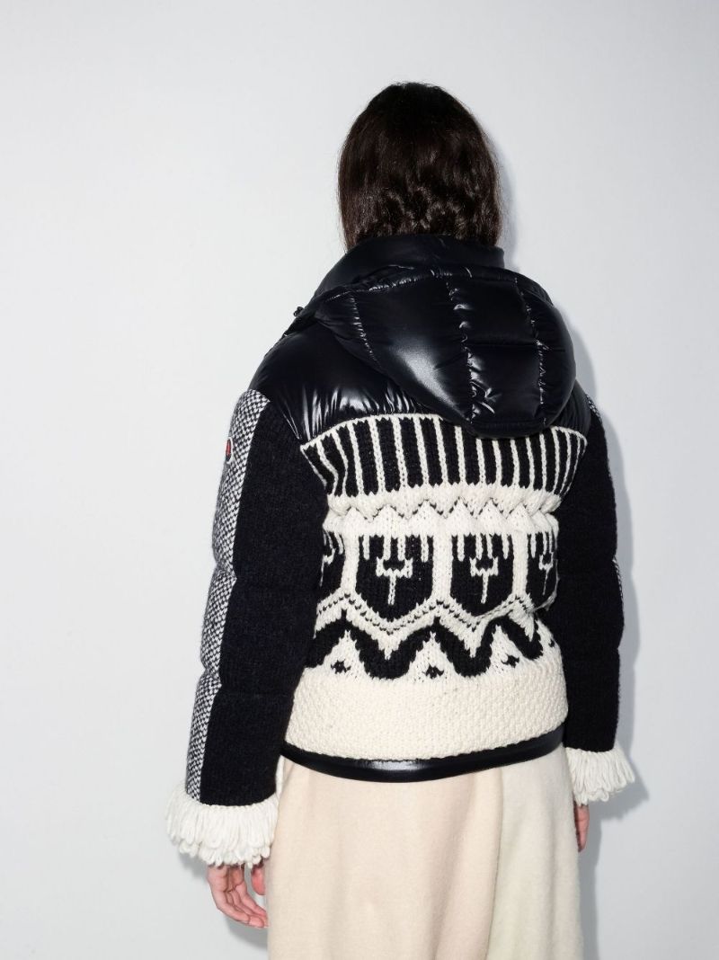 Black Hyoseris Hooded Intarsia Jacket