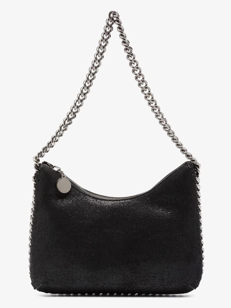Black Falabella Mini Faux Leather Shoulder Bag
