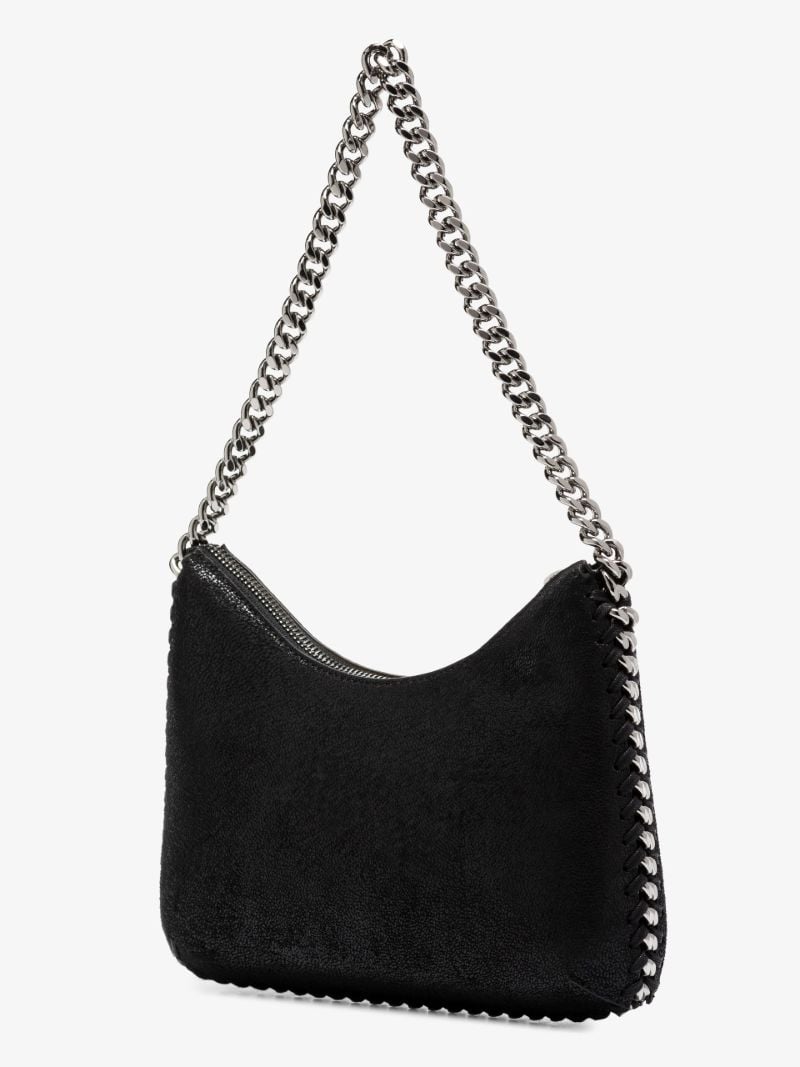 Black Falabella Mini Faux Leather Shoulder Bag