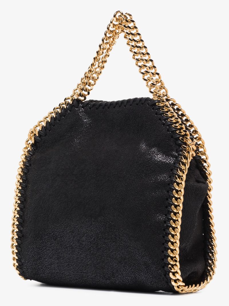 Black Falabella Tiny Faux Leather Cross Body Bag