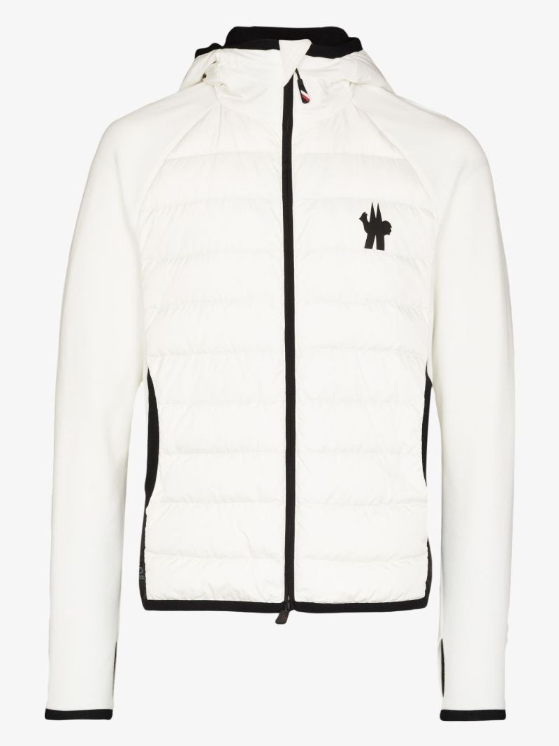 White Logo Padded Cardigan