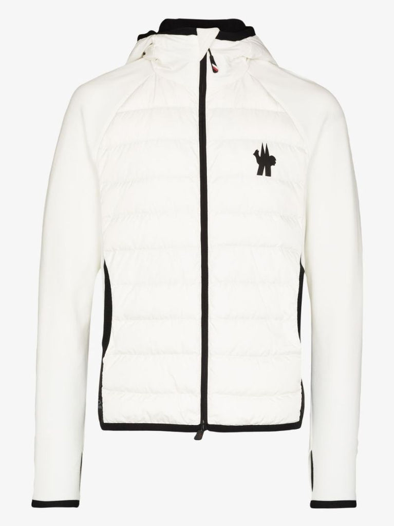 White Logo Padded Cardigan