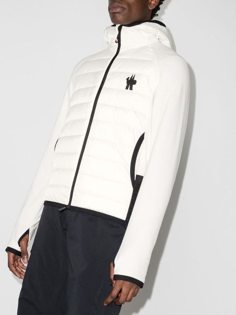 White Logo Padded Cardigan