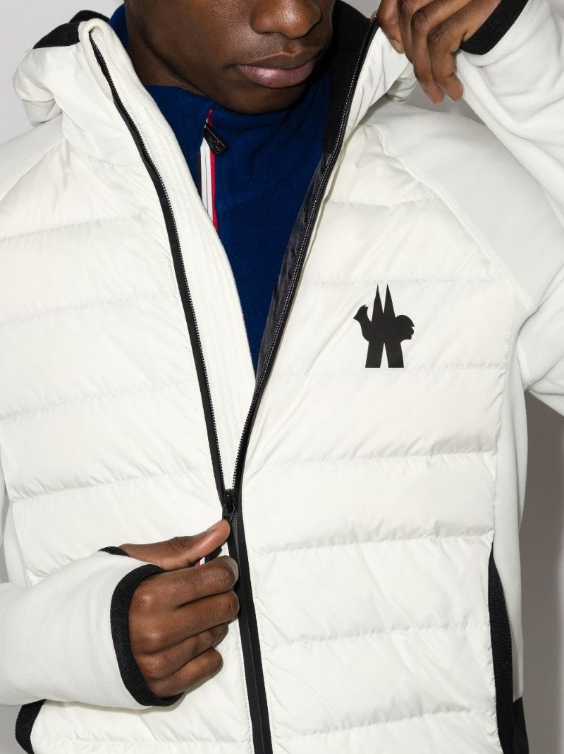 White Logo Padded Cardigan