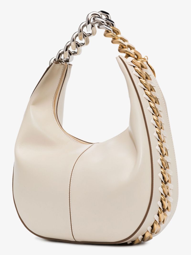 White Frayme Zipit Small Faux Leather Shoulder Bag