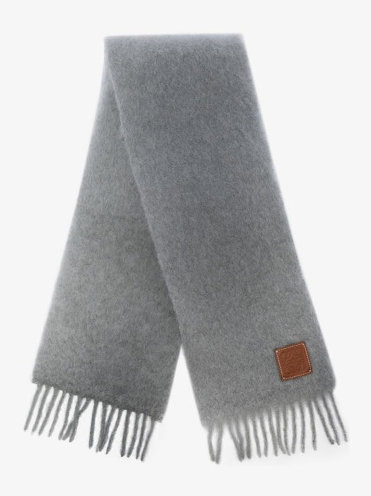 Grey Mohair Scarf