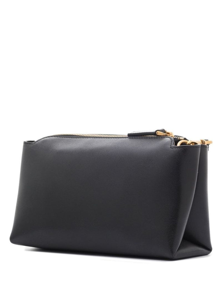 Black Vlogo Leather Pouch