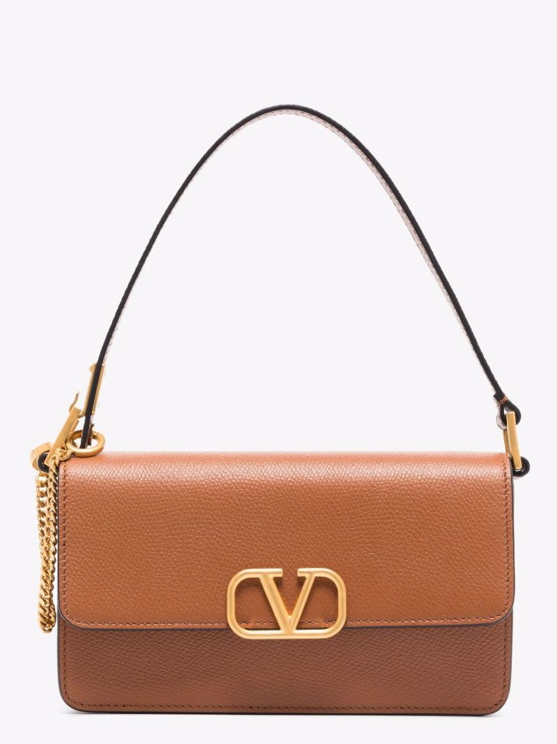 Brown Vlogo Signature Mini Leather Cross Body Bag