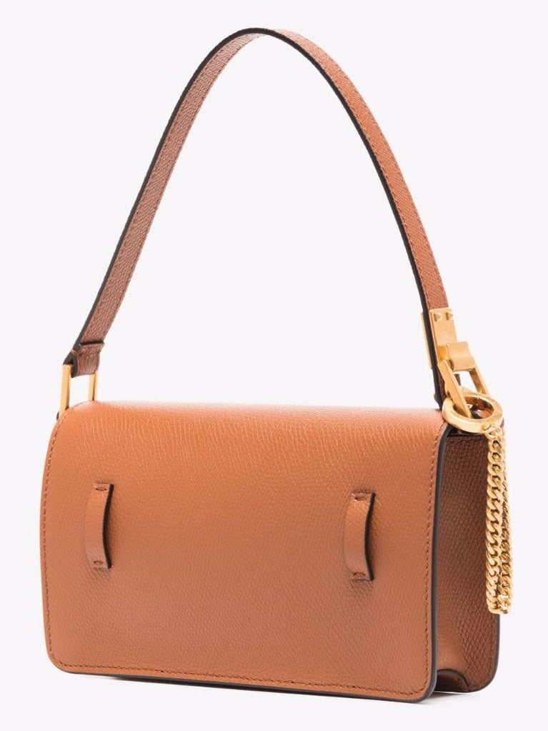 Brown Vlogo Signature Mini Leather Cross Body Bag