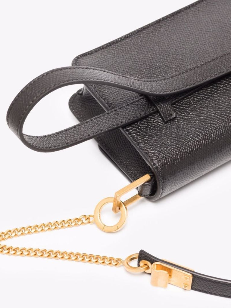 Black Vlogo Signature Mini Leather Cross Body Bag