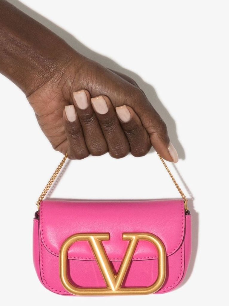 Pink Supervee Leather Mini Bag