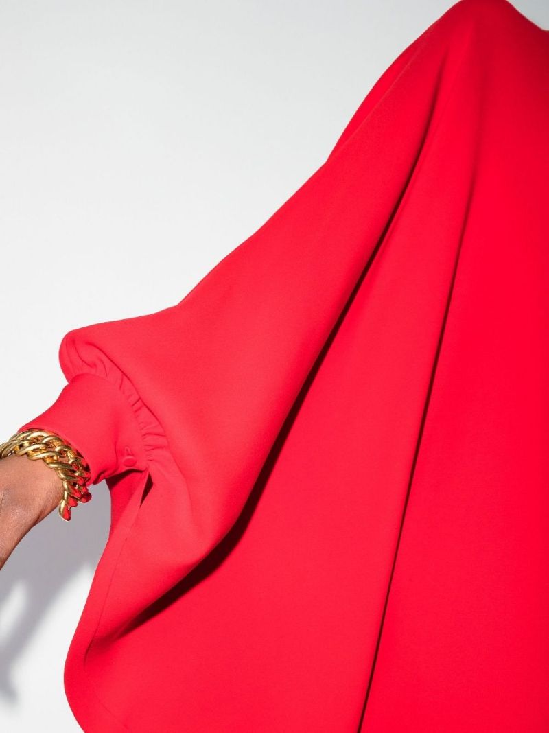 Batwing Sleeve Silk Mini Dress