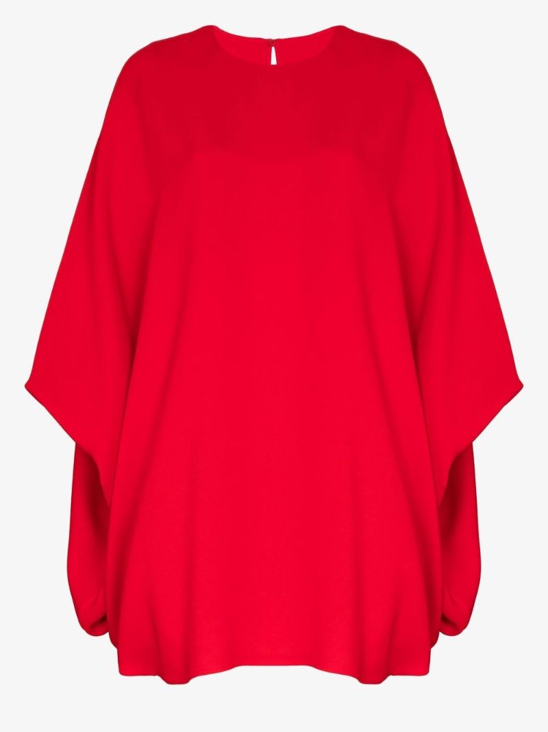 Batwing Sleeve Silk Mini Dress