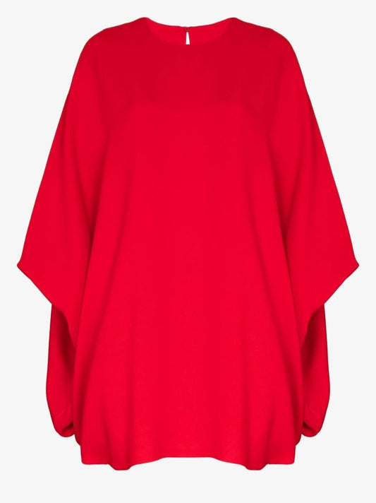 Batwing Sleeve Silk Mini Dress