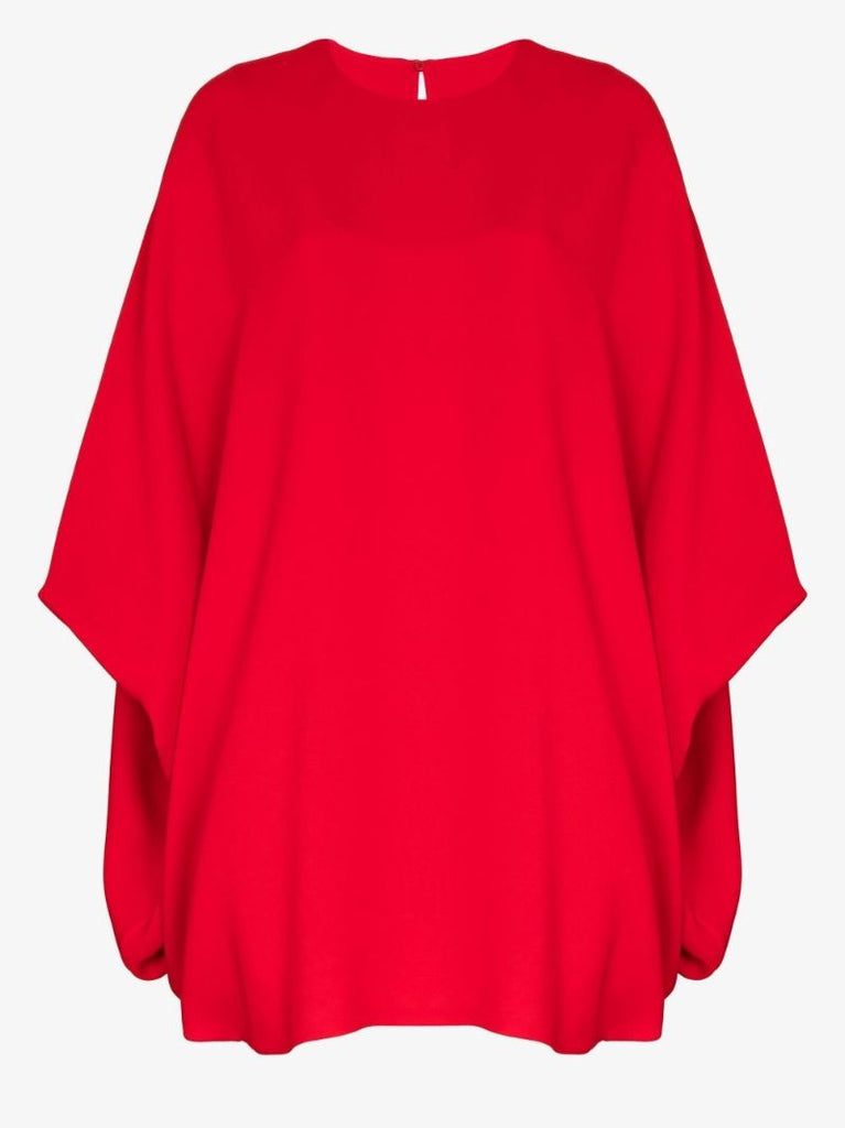 Batwing Sleeve Silk Mini Dress
