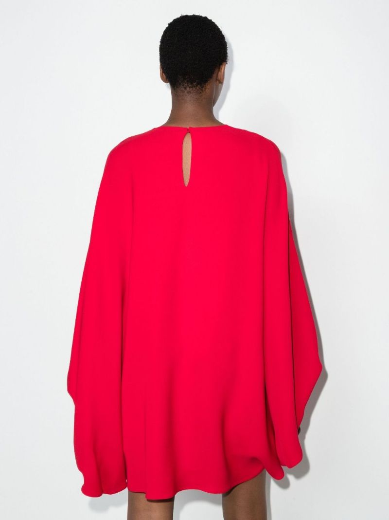 Batwing Sleeve Silk Mini Dress