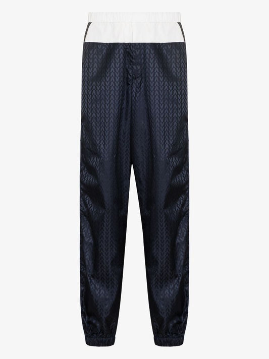 Blue Optical Valentino Jacquard Track Pants