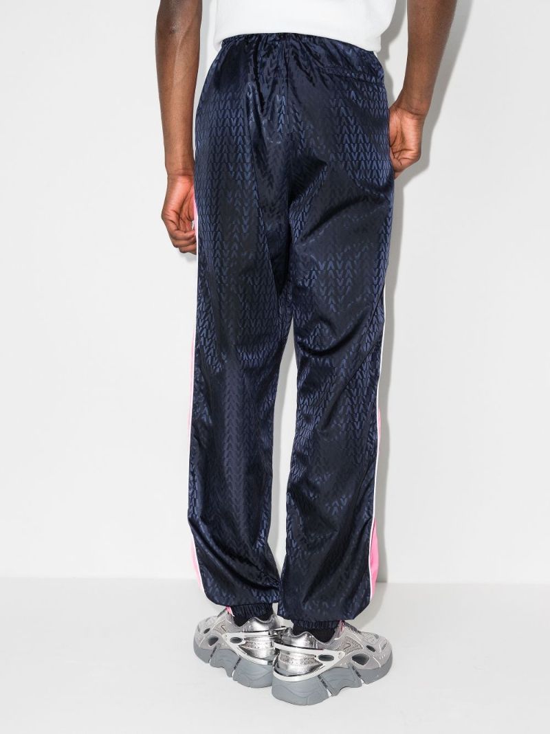 Blue Optical Valentino Jacquard Track Pants