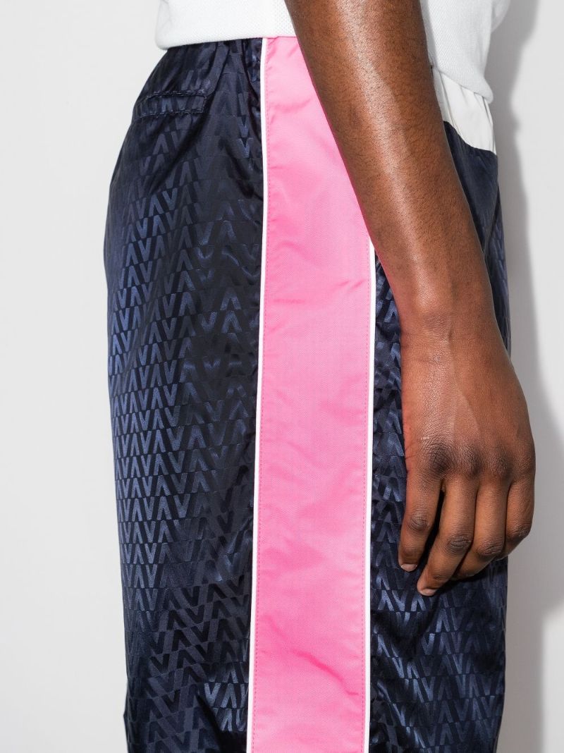 Blue Optical Valentino Jacquard Track Pants