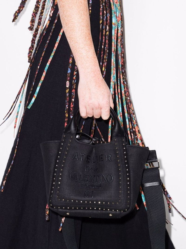 Atelier 01 Rockstud Canvas Tote Bag